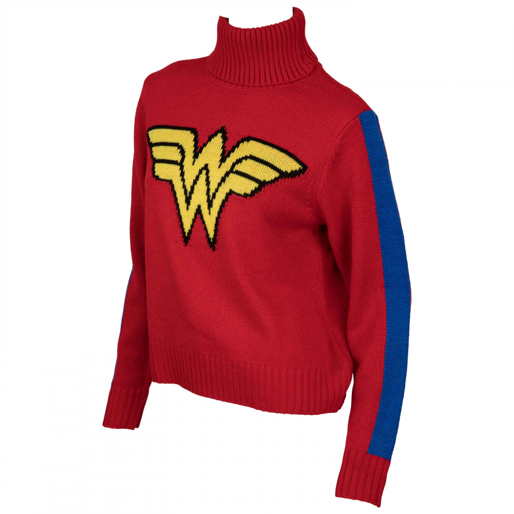 Wonder Woman Logo Pullover Turtle Neck Sweater